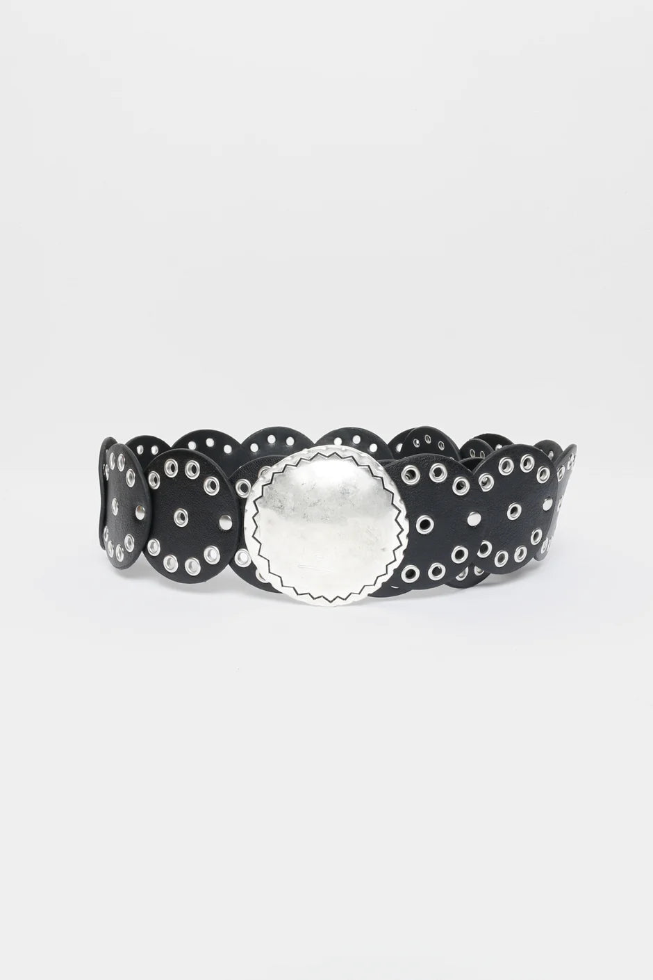 Cinturón Círculos Tachas Negro