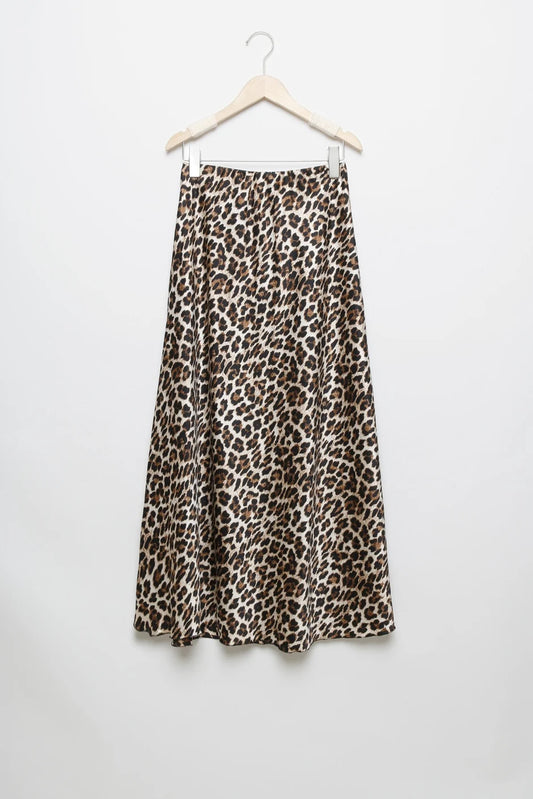 Falda Midi Leopardo