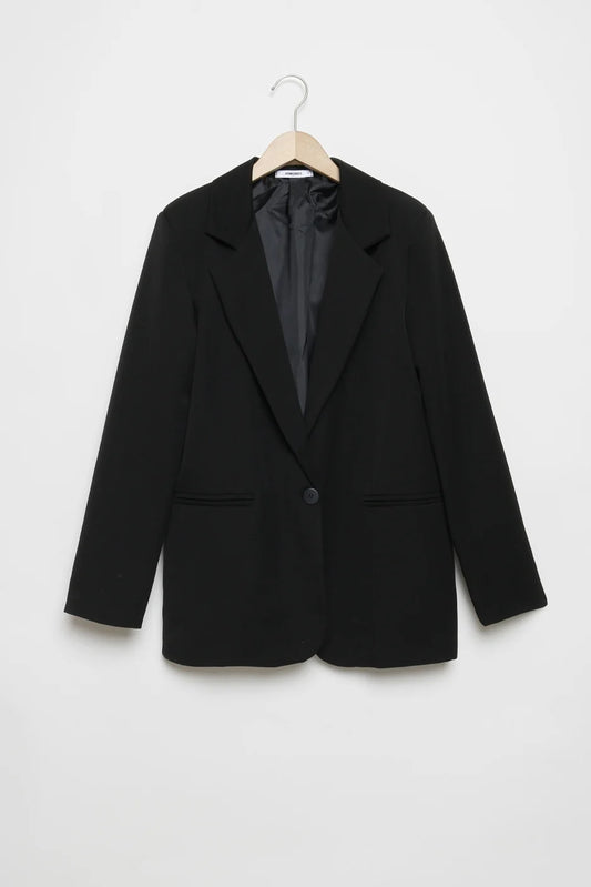 Blazer Corte Recto Negro