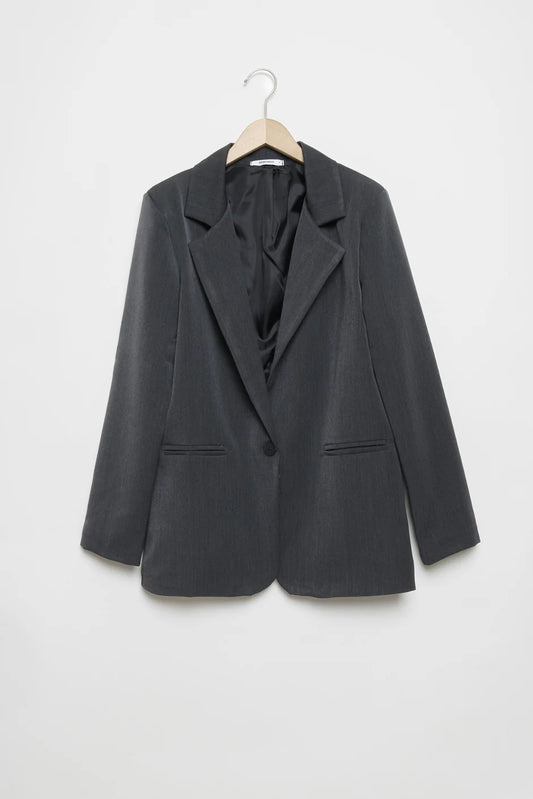 Blazer Corte Recto Gris