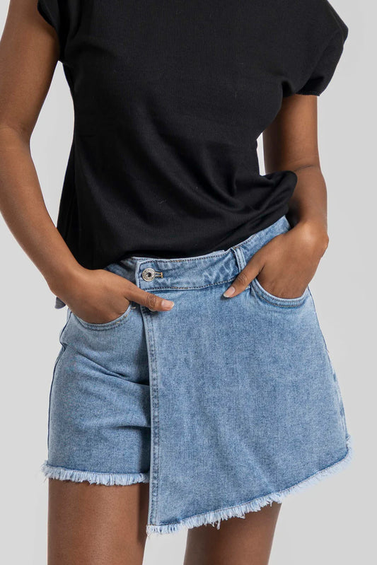 Falda - Pantalón Denim desflecada