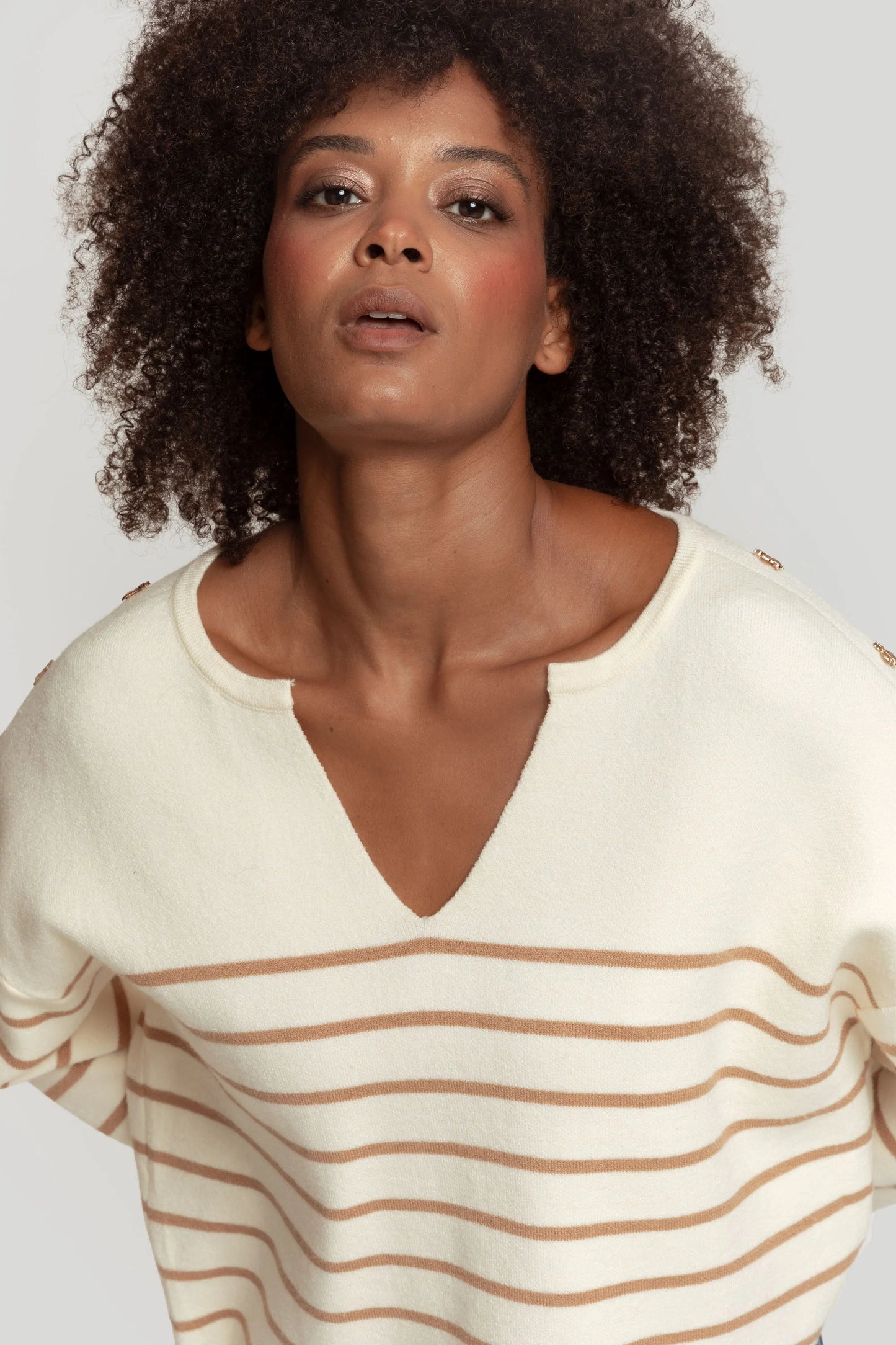 Jersey Cropped Abejitas Beige