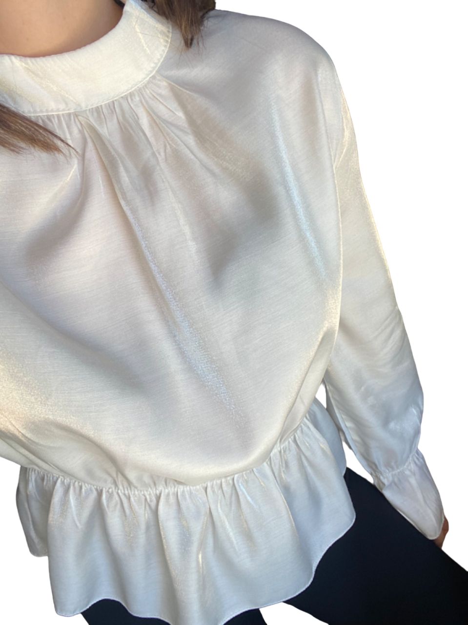 Blusa Blanca Satinada