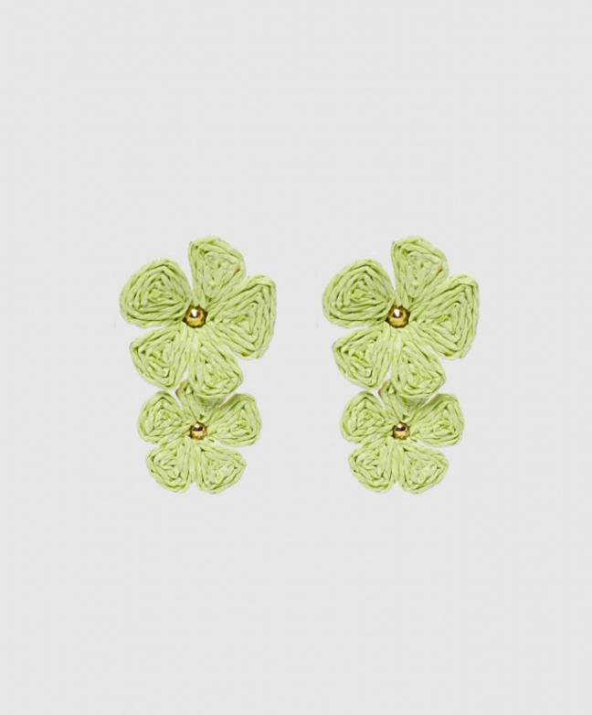 Pendientes Flor Verde