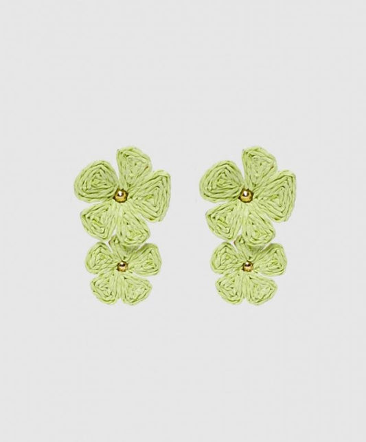 Pendientes Flor Verde